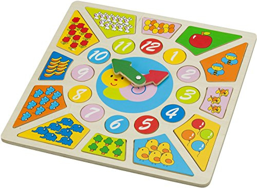 New Classic Toys - 18250 - Puzzle Lernspieluhr