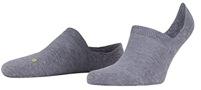 FALKE Unisex Cool Kick Invisible No Show Socks, Breathable Quick Dry, Non Slip Cooling, Grey (Light Grey 3400), 5-6, 1 Pair
