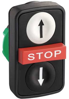 Schneider Electric ZB5 Drucktaster Ø 22mm, Schwarz, Rot, Weiß mit Federrückstellung Rechteckig, IP66