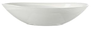 Leonardo Alabastro Glas-Schale, ovaler Design Teller aus Glas, handgefertigte Deko-Schale in weiß, 6,5 x 22 x 15 cm (HxBxT), 031198