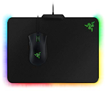 Razer Firefly Hard - Tapis de Souris de Jeu Rigide (éclairage chromatique RGB, Tapis de Souris pour Les Joueurs Professionnels, Base en Caoutchouc antidérapante) Noir