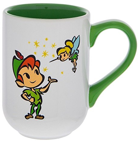 Disney Parks Peter Pan Tinker Bell Tinkerbell Castle Mug Green Handle and Inside New