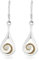 Ohrringe in Tropfenform, Shiva-Muschel, Sterling-Silber 925