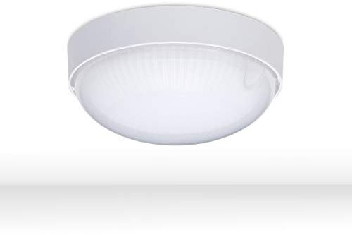 Oktaplex LED Kellerlampe IP65 Badlampe weiß Deckenlampe 4000K Neutralweiß Rund 9W 800lm Deckenleuchte Keller Wasserfest Kellerleuchte Außenleuchte