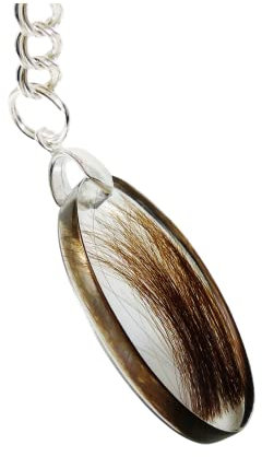 Lock of Hair Memorial Locket Necklace, Personalised Hairlock Keepsake, Loss of Loved One Gift, Oval Pendant