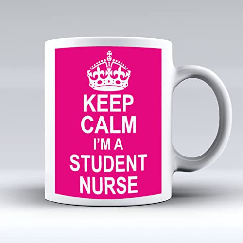 Keep Calm I'm A Student Nurse Mug Cup Gift Retro (Pink)