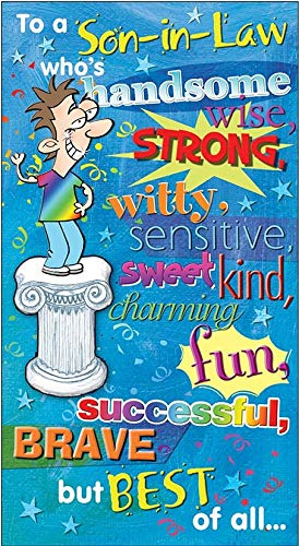 Piccadilly Greetings Humour Birthday Card Son In Law - 9 x 5 inches