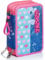 Seven Federmäppchen, Mehrfarbig, Federtasche für Schreibwaren, Etui mit Stiften, Kugelschreiber, & mehr, 3 Fächer, Mädchen & Jungen, Schule - Grundschule, XXL Candy Fuxia rosa/blau/schwarz