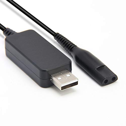 USB-Ladekabel, 12 V, Netzkabel für Braun Serie 1, 3, 5, 7, 9 Elektrorasierer 3020S, 3080S, 760CC, 790CC, 340s, 190s, 5190cc, 5210, 9095cc