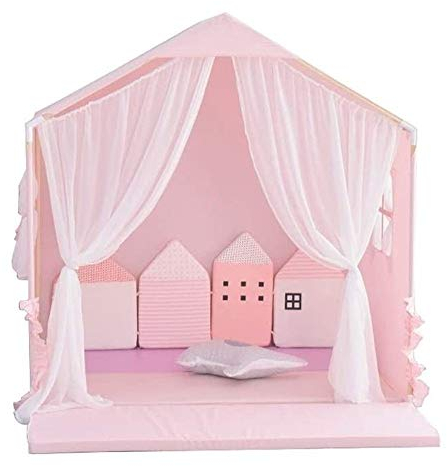 Hundebett kleine Hunde Haustier-Nest Bed Hundehaus-Haustier-Zelt Kennel Haus Typ-Winter-warme Prinzessin Bett Abnehmbar Und Waschbar Supplies GCSQF (Color : Pink, Size : M)