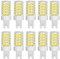 HUAMu G9 LED-Leuchtmittel, 10 W, entspricht 80 W Halogenlampe, 800 lm, kaltweiß 6000 K, 360° Abstrahlwinkel, AC 220–240 V, nicht dimmbar, energiesparend, 10 Stück