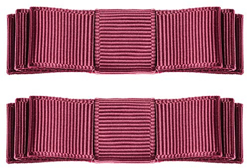 LOVE SHOES Schuhclips Schleifen Schnalle 2 Stück Bordeaux I abnehmbare Brosche Schuhschmuck elegant I Shoe Charms Smartclip