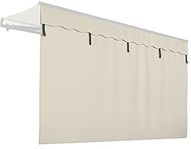 empasa Markisen Volant Markisenstoff Markisen-Zubehör Sonnenschutz Sichtschutz für unsere Gelenkarmmarkisen 'Start' und 'Start Plus', Farbe:Elfenbein, Größe:300 cm