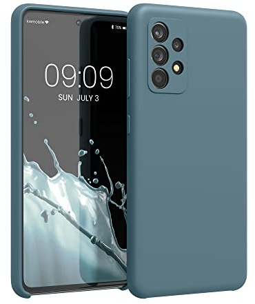 kwmobile Hülle kompatibel mit Samsung Galaxy A52 / A52 5G / A52s 5G Hülle - Silikon Handy Case - Handyhülle weiche Oberfläche - kabelloses Laden - Antique Stone