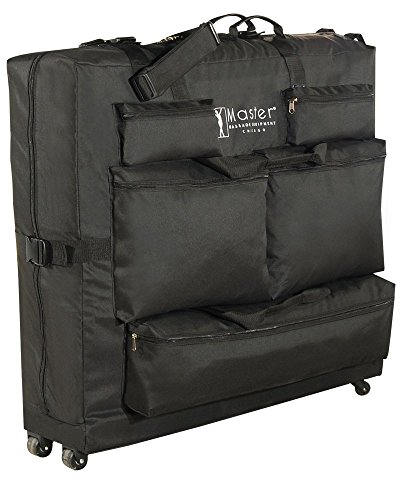 Master Massage Sac de Transport pour Table de Massage en Nylon Encore Plus Facile à Transporter - Noir (avec Roues) - Taille M