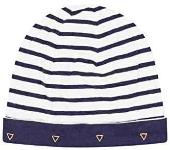 SALT AND PEPPER Baby - Jungen Baby Zum Wenden aus Bio Baumwolle Beanie M TZE, Navy, 39 EU