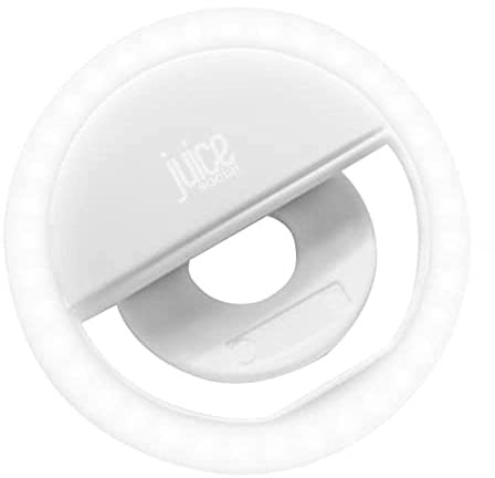 Juice Social Selfie Clip On Ring Light White