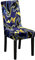 Marmor Stuhlhussen 1er/4er/6er/10er Set Stretch Stuhlbezug für Esszimmerstühle, Waschbarer Stuhlhussen Schwingstühle Stuhlüberzug für Haus Hotel Hochzeit Partys Dekor (6er Set,Dunkelblau)