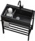 Lavello Cucina Nero con 1 vasca,Lavandino in Acciaio Inox con Scolapiatti,Lavabo con Rubinetto, Autoportante,Lavatoio da Giardino Campeggio,per Interni Esterni (Size : 6