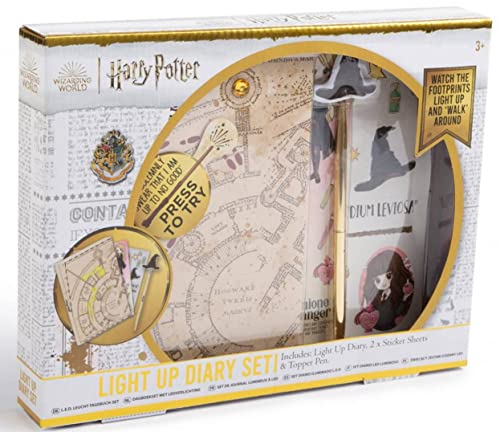 Harry Potter Tagebuch Undatiert Aufleuchtend Tagebuch Set Kinder Geheimnis Wizard Tagebuch Notizbuch Schreibwaren Geschenk mit Aufkleber & Schaustück Stift