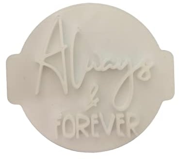 The Cookie Cutter Hub Always & Forever Embosser Embosser/Stamp for Cupcakes Fondant Icing Clay Cake Baking Decoration