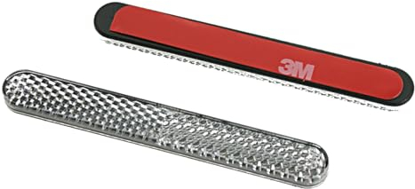 2 x Gabel-Reflektor weiß randlos 100x13mm selbstklebend Katzenauge Fahrrad Bike Roller Quad E-geprüft