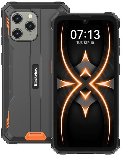 Blackview BV5300Pro Telephone Portable Incassable Android 12, 7Go+64Go ROM/TF-1To, 6580mAh Batterie, 13MP+8MP Caméra, 6.1''HD+Smartphone Incassable, Dual SIM/Face ID/NFC/GPS/2Ans Garantie