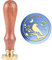 MAYJOYDIY Siegelstempel Aus Wachs Mit Krähenmotiv Rabe Kirschblüte Blume Mond Stern Siegelwachsstempel 30mm Abnehmbarer Messingkopf Hochzeitstag Einladung Briefumschläge Dekoration