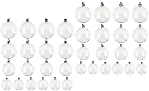 NUOBESTY 36stücke Teiliges Weihnachtskugeln Aus Transparentem Kunststoff Dekorative Baubles Für Weihnachtsbaum Und Feste Langlebig Und Vielseitig Einsetzbar Für Heim Und Festdekoration