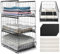 Wuciray 3/4 pcs Organizador Armario Ropa Cajas Almacenaje con Divisores Apilable Separadores Armario Metal