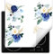 SMTDeco herdabdeckplatte Induktionsmatte herdabdeckung ceranfeld abdeckplatten für ceranfelder induktionskochfeld schutzmatte 60x52 cm Blumen weiß