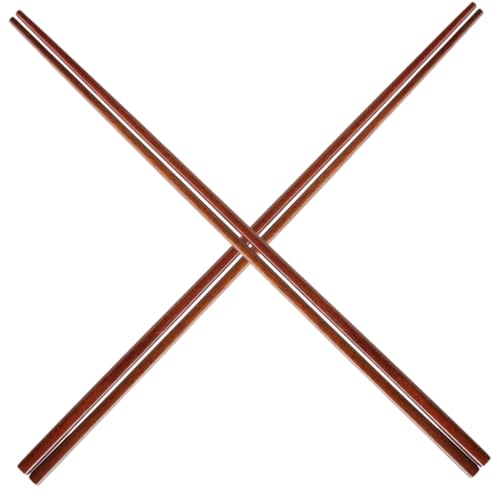LIFKOME 2 Pares Palillos largos palillos de madera para cocinar palillos de fideos japonés palillos chinos de madera palillos de cocina japonesa frito Palillos extendidos Sándalo rojo