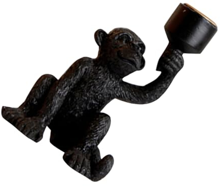 ORFOFE Affen-Kerzenhalter aus Kunstharz teelichter Halter Dekorative Kerzenhalter Affen-Ornament Kerzenkandelaber Kegelkerzenhalter Kerzenständer Desktop-Kerzenhalter Desktop- Mini
