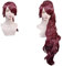 HBYLEE- Wig Anime Cosplay Perücke Cosplay Putri Megara Hercules Meg Rambut Sintetis Panjang Merah for Dewasa + Topi Perücke[Farbe:-]