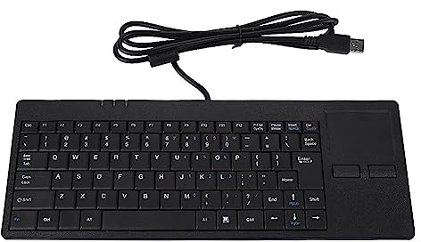 NOENNULL Wired Keyboard with Touchpad USB Keyboard Built in Touchpad 86 Key Keyboard for Desktop and Laptop Computers