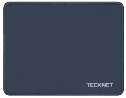 TECKNET Mouse Mat 270 x 210 x 3 mm Gaming Mouse Pad, Non-Slip Rubber Base, Waterproof Surface, Stitched Edges Mouse pad, Compatible with Laser and Optical Mice