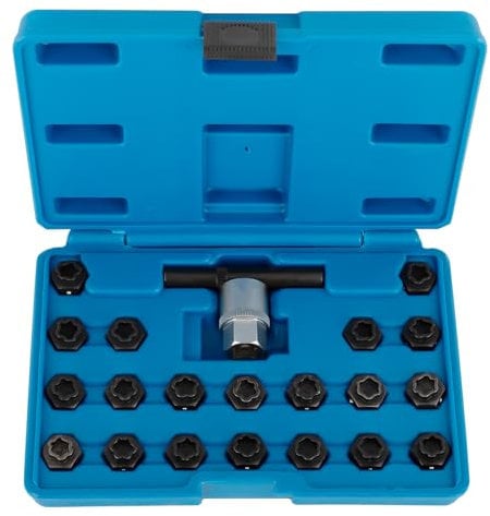 maXpeedingrods 22PCS Wheel Locking Nut Key Kit Compatible with BMWs, Wheel Lock Lugnut Anti-Theft Screw Lug Nut Tool Kit Key Socket Set