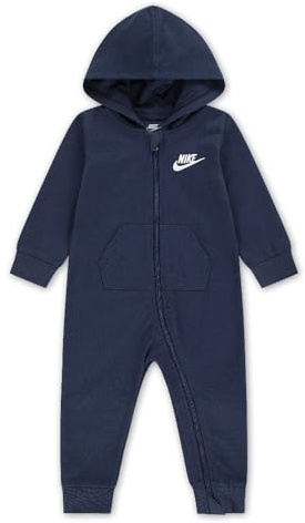NIKE Baby French Terry Futura Overall, Midnight Navy, 3 Monate