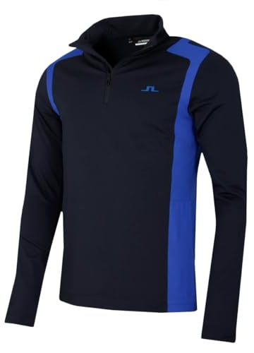 J.Lindeberg Mens Lukas Quarter Zip Mid Layer Soft Golf Sweater