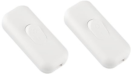Wippschalter, 6A, 2-polig und 3-polig, für Kleingeräte oder Lampen, Weiß, 2 Stück