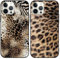 Phoona 2 Packs Leopard Cheetah Pattern Phone Case for iPhone 12 Pro Max 6,7, Cute Aesthetic Design Print Funda with TPU Slim Liquid Silicone Shockproof Protection Soft Phone Cover for Women Girls