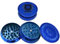 DUFT No1 60mm Herb Grinder Spice Plastic Shark Teeth Storage Magnetic 3 Part (Purple, Gold, Black, Silver, Red, Rose Gold) (Blue)