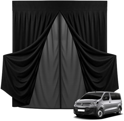 Moustiquaire Compatible avec Vivaro C Zafira Life 2019-2025, Jumpy SpaceTourer Expert Traveller Proace 2016-2025 pour Porte Coulissante, Moustiquaire Magnétique Pare Soleil de Porte Latérale