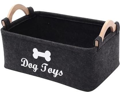 ChAusa Dog Toy Basket Storage, Puppy Toy Box Storage Basket for Home Hiking