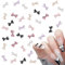 3D Bow Nail Charms, 120 Pcs Cute Small Bow Nail Charms Pink White Red Black Purple Bowknot Nail Gems Nail Art Bow Tie Nail Art Decorations Accessories (Multi-Colored C)