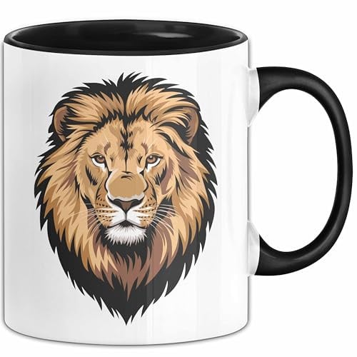 Löwe Sternzeichen Löwe Tasse Geschenk Lustige Geschenkidee Spruch (Schwarz)