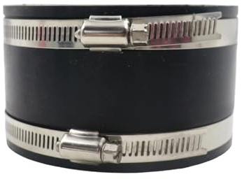 Voyoo Manchon en Caoutchouc de 120 mm avec Colliers de Serrage en Acier Inoxydable adapté pour Tuyau d'évacuation d'air, Installation intérieure, Tuyau de Ventilation Domestique