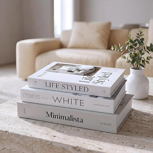 Luyseyha Decorative Book Storage Boxes, Modern Minimalist Faux Books with Hidden Storage, Fake Books for Coffee Table, Shelf, Home Décor
