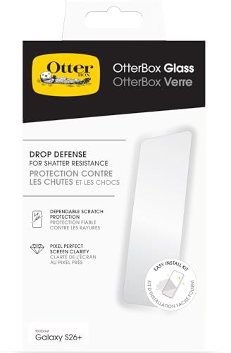 OtterBox Glass Displayschutz für Samsung Galaxy S26+ | Hartglas mit Härtegrad 9H, Schutz vor Brüchen, Kratzern und Stürzen