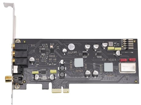 Gugxiom SSS1700 HiFi PCIe Sound Card, Internal PCIe Sound Card for PC Audio Internal for PC 3D Stereo Fiber Optic Coaxial Digital